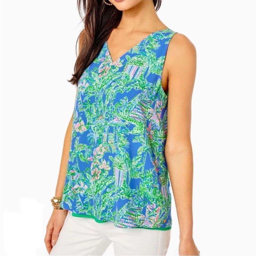 Lilly Pulitzer Florin Sleeveless Top, reversible, XXS